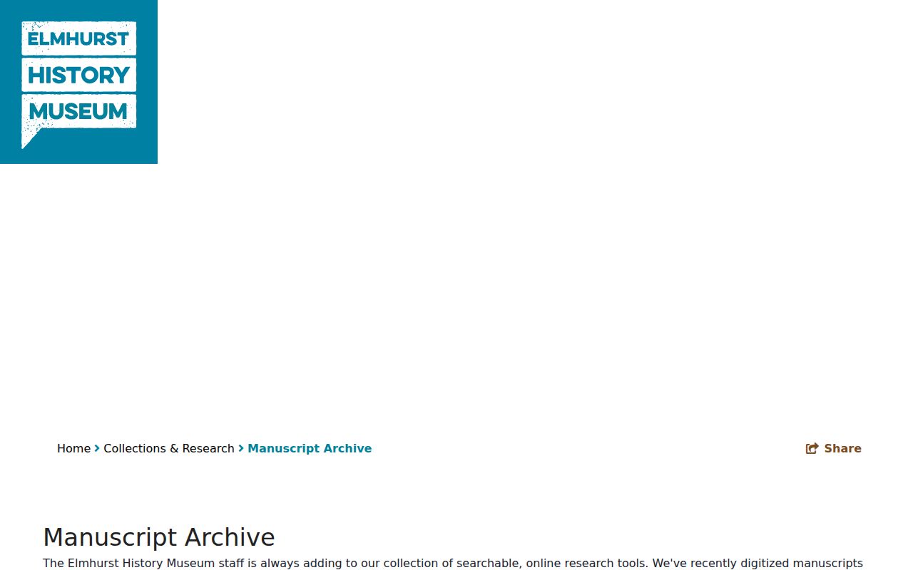 Elmhurst city directory manuscript archive and newspaper index